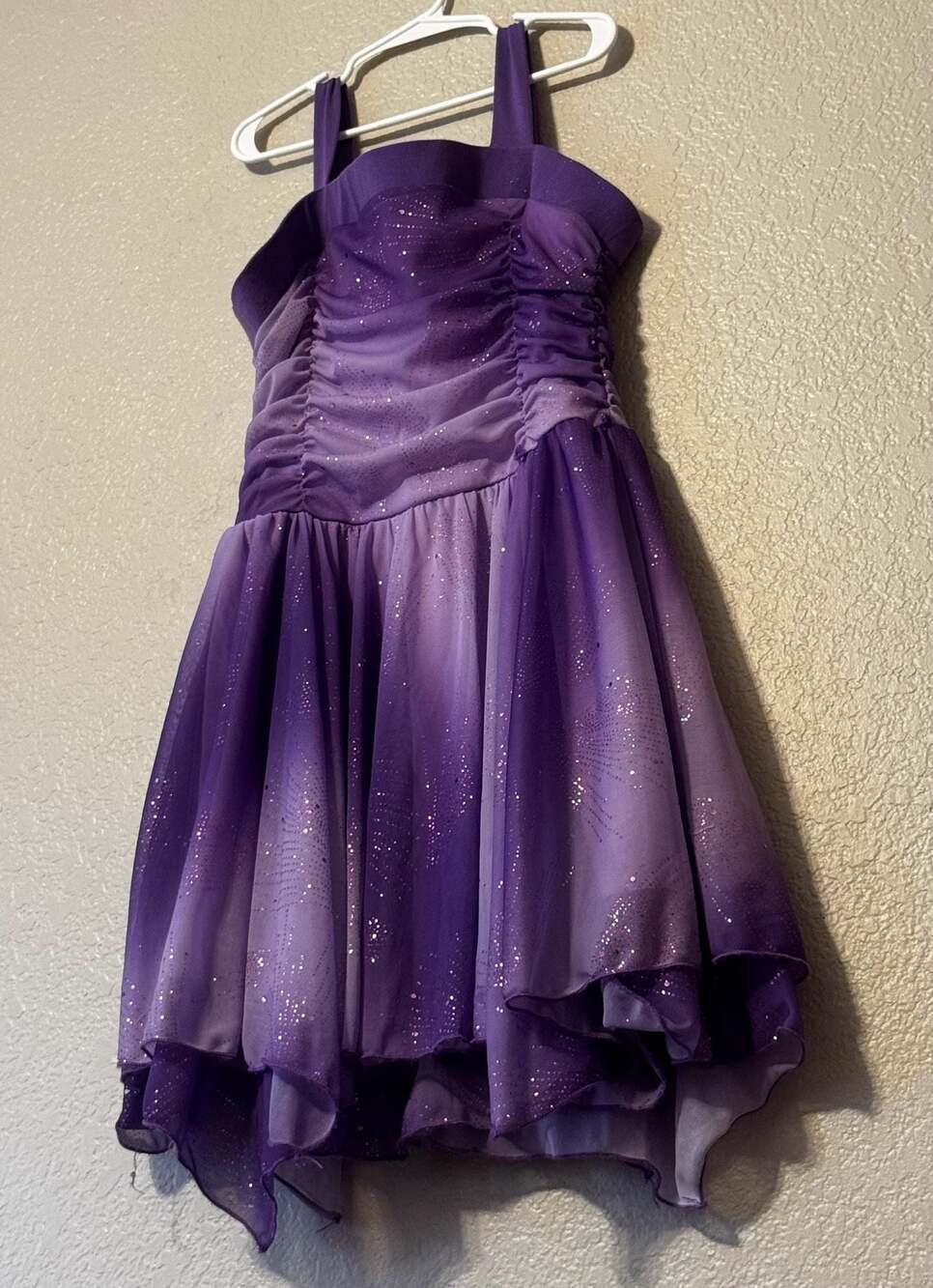 Amy's Closet Girls Purple Ombre Glitter Corset-Style Party Dress